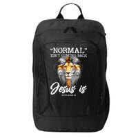 Normal Isn't Coming Back But Jesus Is Cross Christian City Backpack