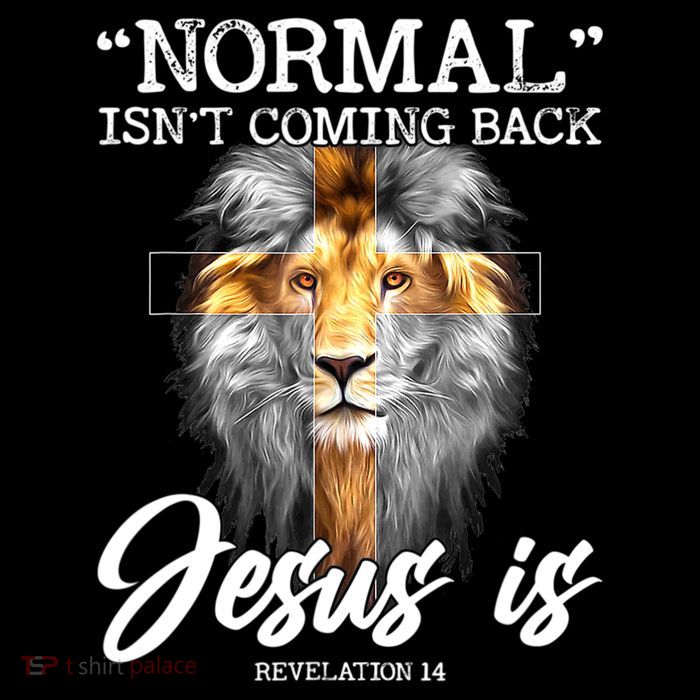 Normal Isn't Coming Back But Jesus Is Cross Christian Sustainable Bucket Hat