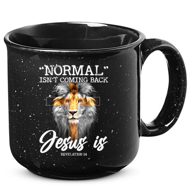Normal Isn't Coming Back But Jesus Is Cross Christian 15oz Campfire Ceramic Mug