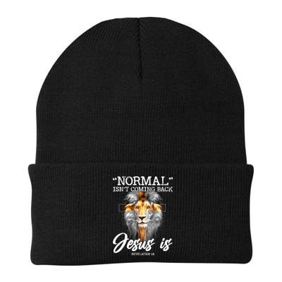 Normal Isn't Coming Back But Jesus Is Cross Christian Beanie
