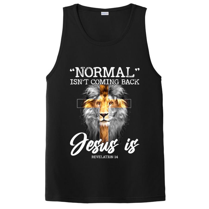 Normal Isn't Coming Back But Jesus Is Cross Christian PosiCharge Competitor Tank