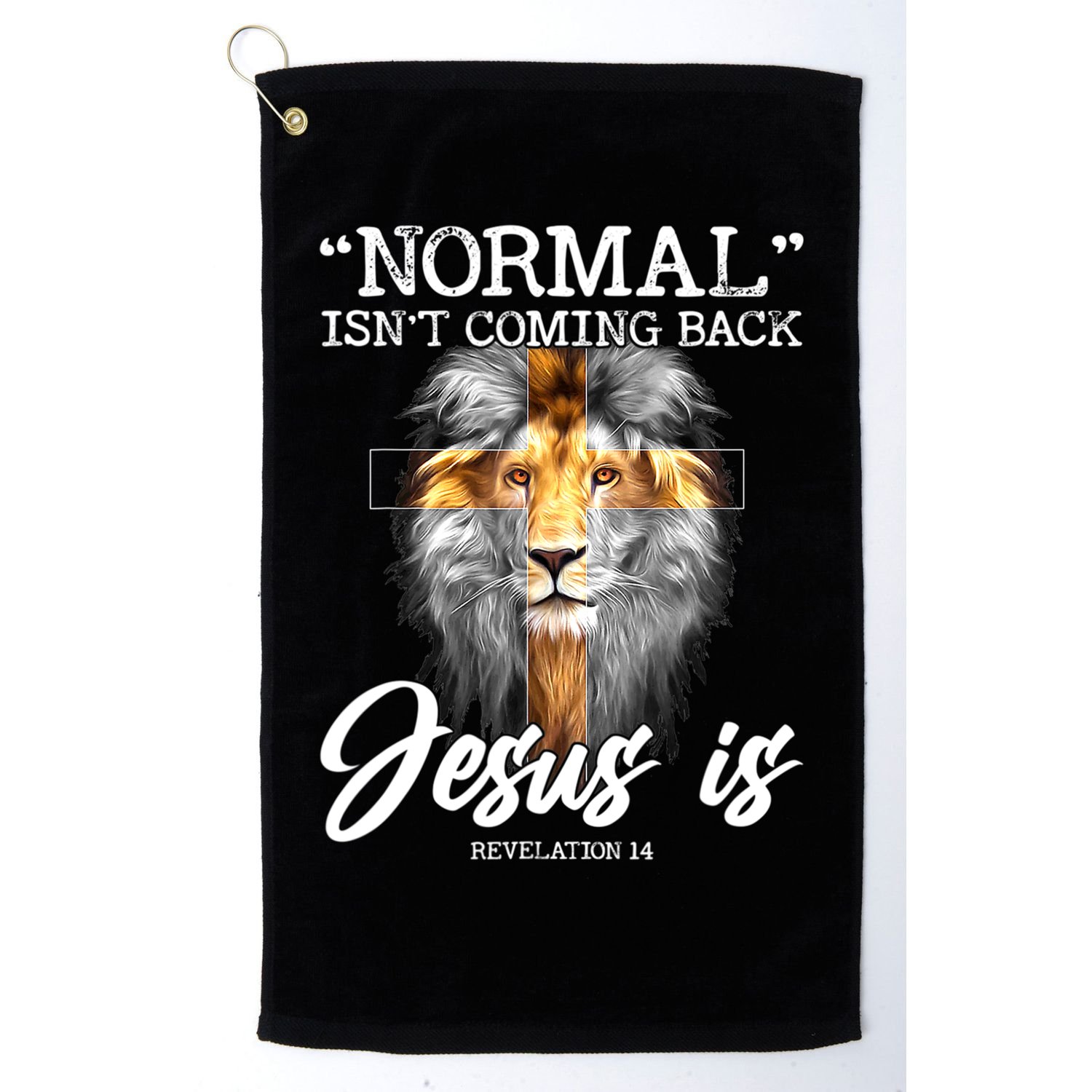Normal Isn't Coming Back But Jesus Is Cross Christian Golf Towel