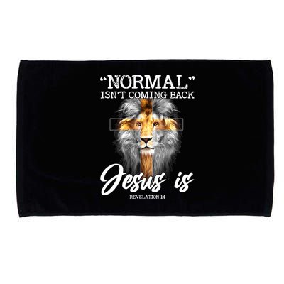 Normal Isn't Coming Back But Jesus Is Cross Christian Microfiber Hand Towel