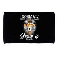 Normal Isn't Coming Back But Jesus Is Cross Christian Microfiber Hand Towel