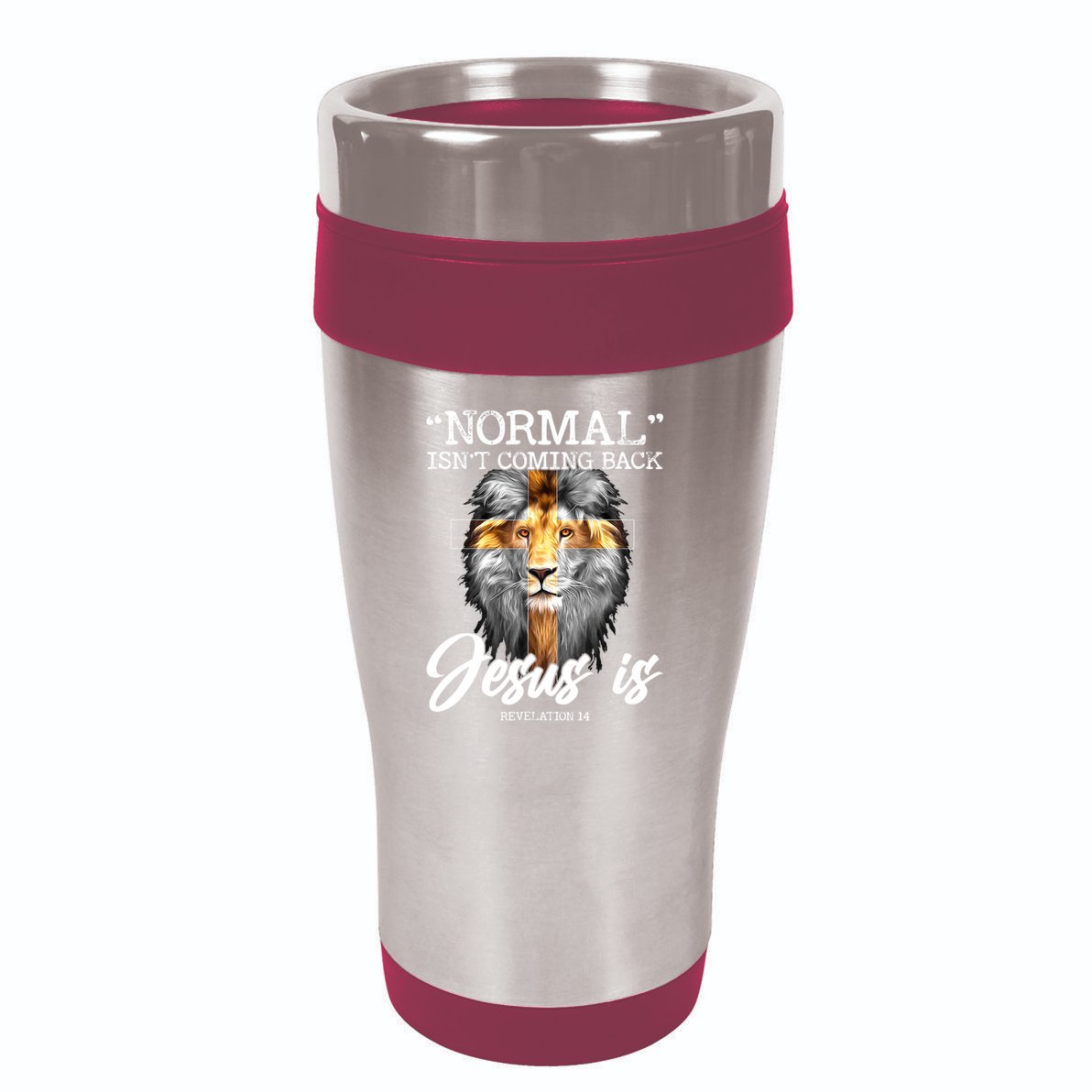 Normal Isn't Coming Back But Jesus Is Cross Christian 16oz Travel Tumbler