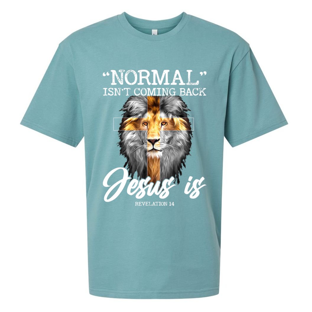 Normal Isn't Coming Back But Jesus Is Cross Christian Sueded Cloud Jersey T-Shirt