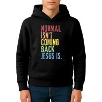 Normal Isn't Coming Back But Jesus Is Revelation Cross Kids Hoodie