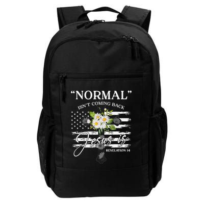 Normal Isn't Coming Back But Jesus Is Revelation 14 Flower Backpack