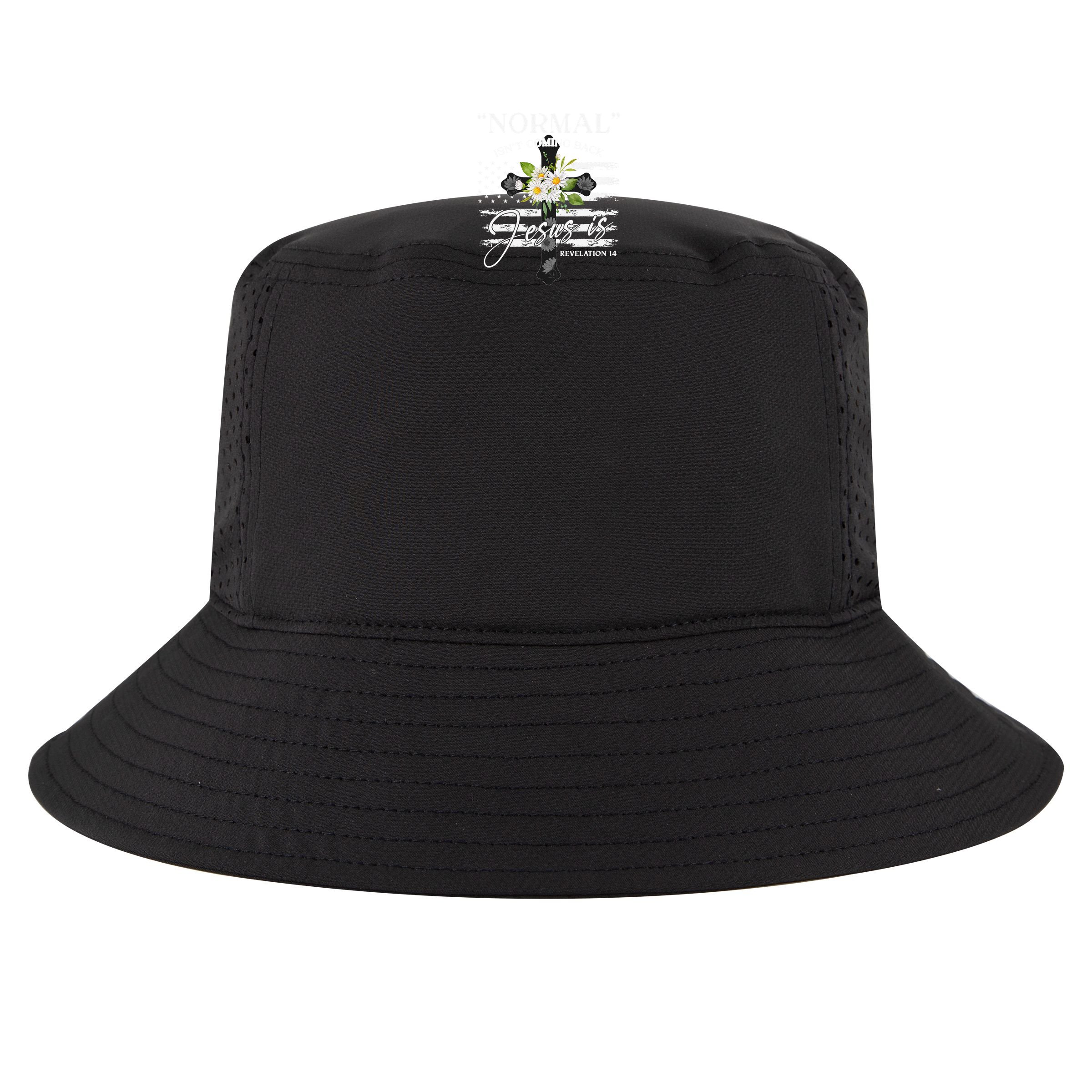 Normal Isn't Coming Back But Jesus Is Revelation 14 Flower Bucket Hat