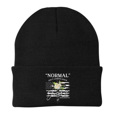 Normal Isn't Coming Back But Jesus Is Revelation 14 Flower Beanie