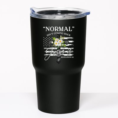 Normal Isn't Coming Back But Jesus Is Revelation 14 Flower Tumbler