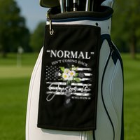 Normal Isn't Coming Back But Jesus Is Revelation 14 Flower Golf Towel