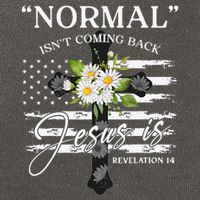 Normal Isn't Coming Back But Jesus Is Revelation 14 Flower Cotton Canvas Backpack