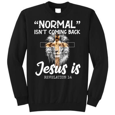 Normal Isn't Coming Back Jesus Is Revelations 14 Sweatshirt