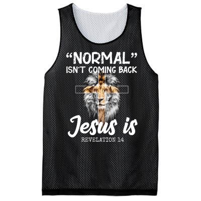 Normal Isn't Coming Back Jesus Is Revelations 14 Mesh Reversible Basketball Jersey Tank