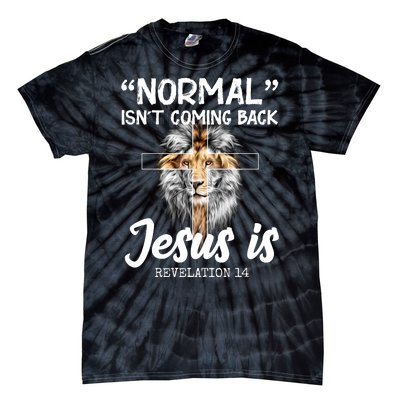 Normal Isn't Coming Back Jesus Is Revelations 14 Tie-Dye T-Shirt