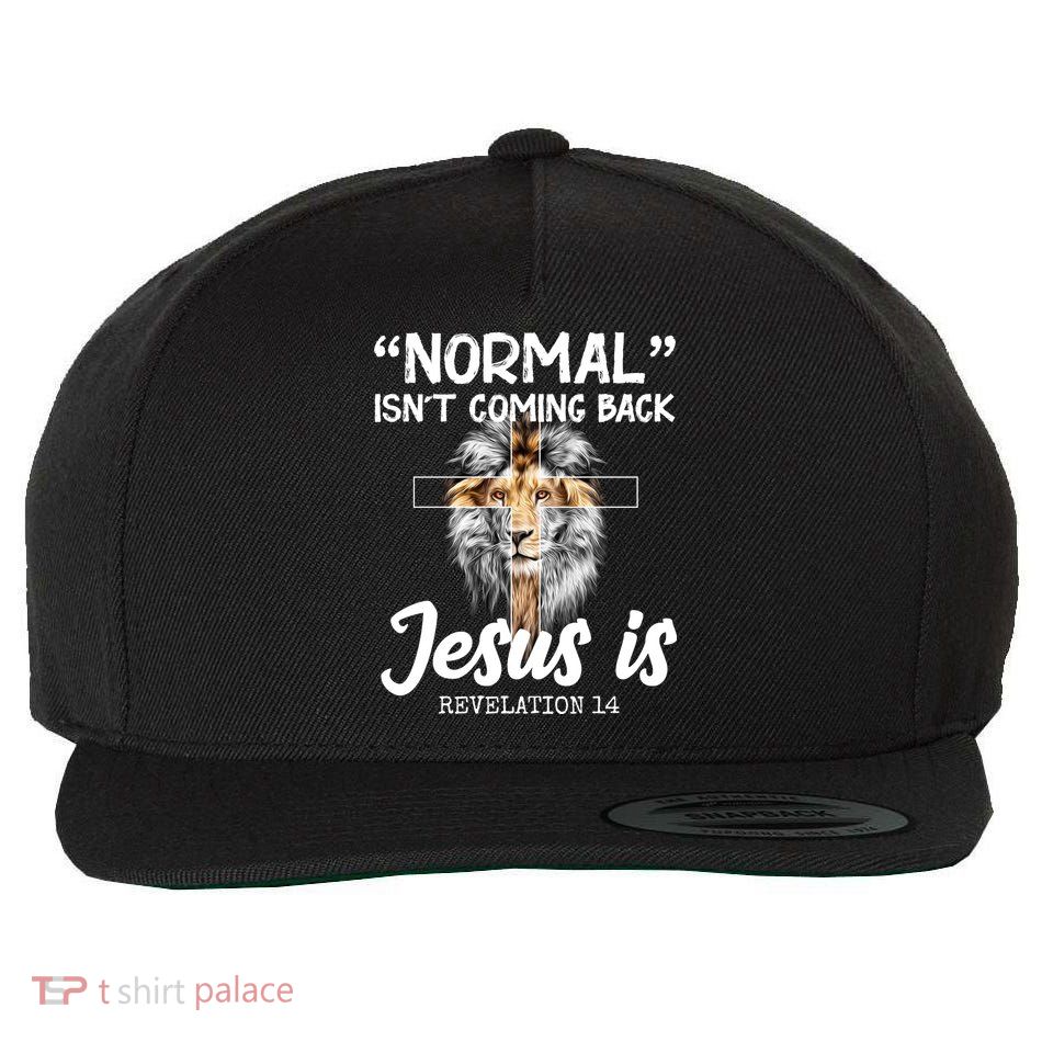 Normal Isn't Coming Back Jesus Is Revelations 14 Wool Snapback Cap