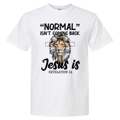 Normal Isn't Coming Back Jesus Is Revelations 14 Garment-Dyed Heavyweight T-Shirt