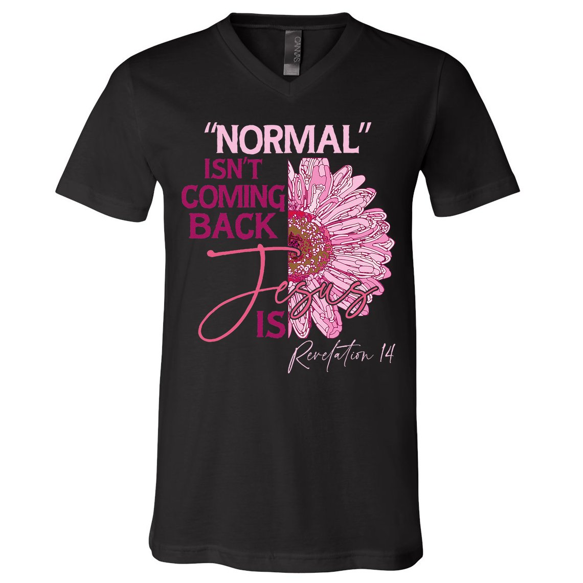 Normal Isnt Coming Back Jesus Is V-Neck T-Shirt