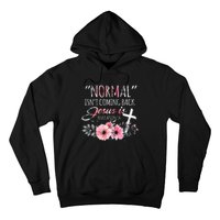 Normal Isnt Coming Back But Jesus Is Revelation 14 Flower Hoodie