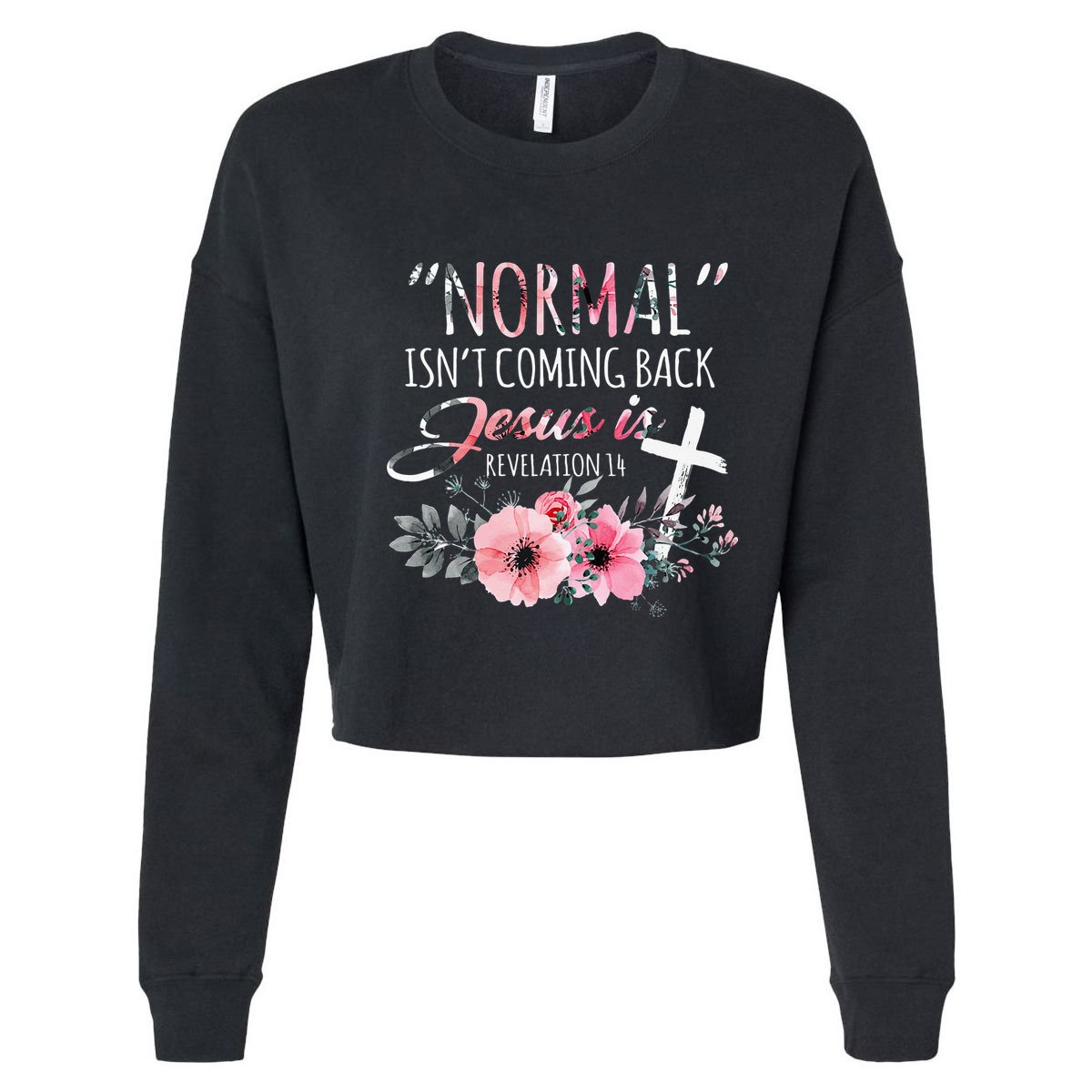 Normal Isnt Coming Back But Jesus Is Revelation 14 Flower 16 in Basic Backpack