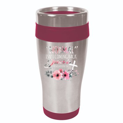 Normal Isnt Coming Back But Jesus Is Revelation 14 Flower 16oz Travel Tumbler