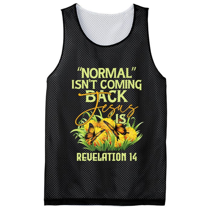 Normal Isnt Coming Back Jesus Is Mesh Reversible Basketball Jersey Tank