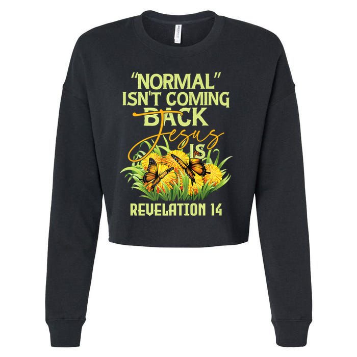 Normal Isnt Coming Back Jesus Is Cropped Pullover Crew