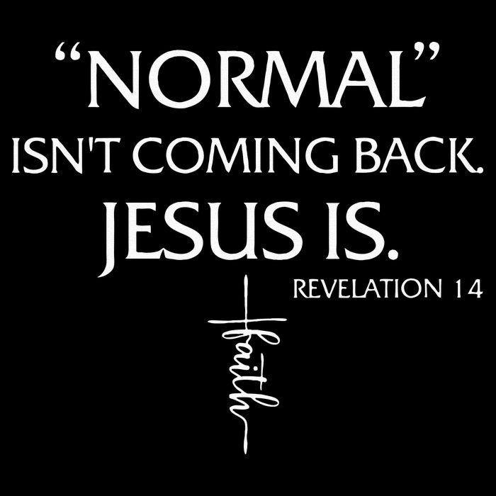 Normal Isnt Coming Back Jesus Is Revelation Faith Flat Bill Trucker Hat