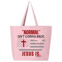 Normal Isnt Coming Back Jesus Is American Flag Cross 25L Jumbo Tote
