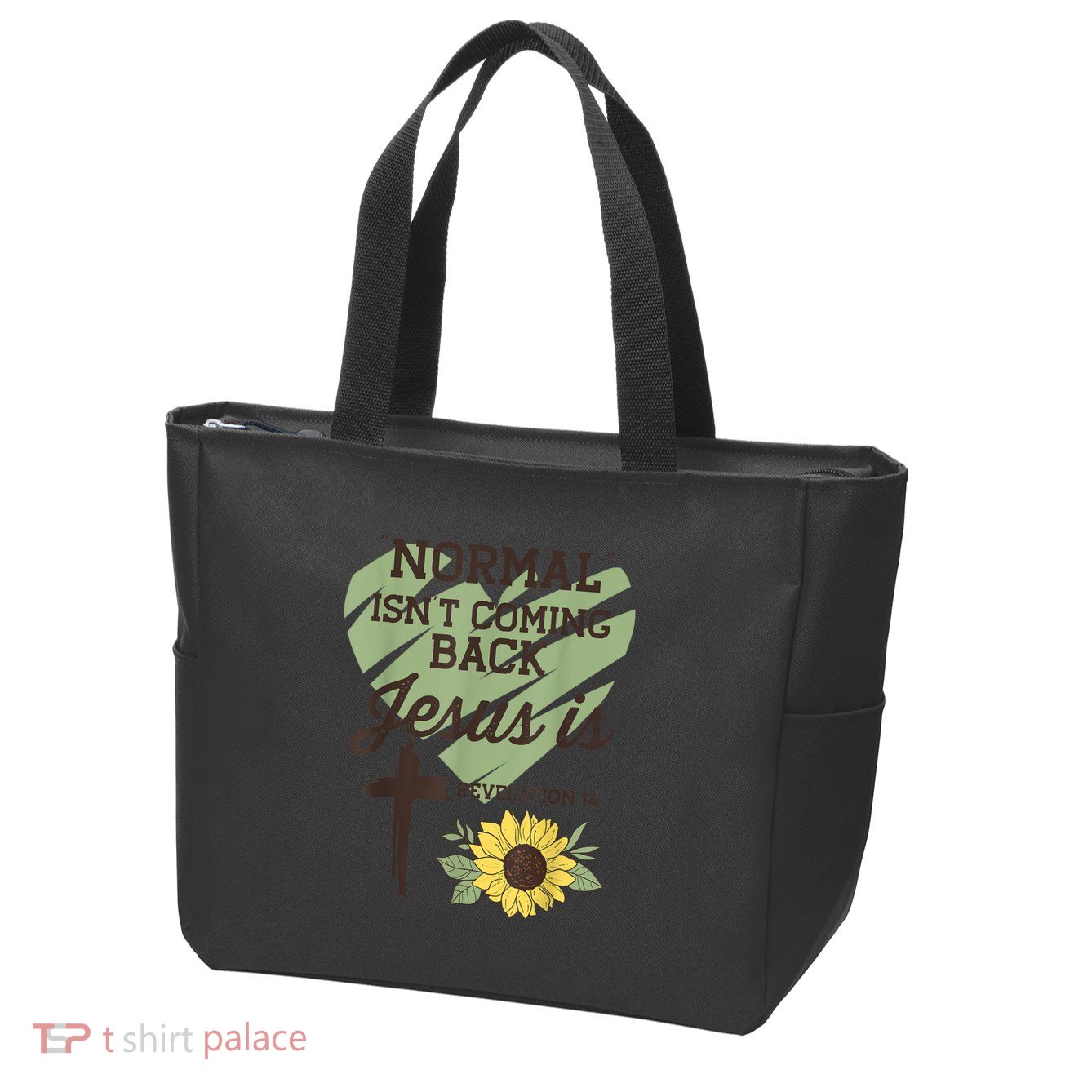 Normal Isnt Coming Back Jesus Is Christian Zip Tote Bag