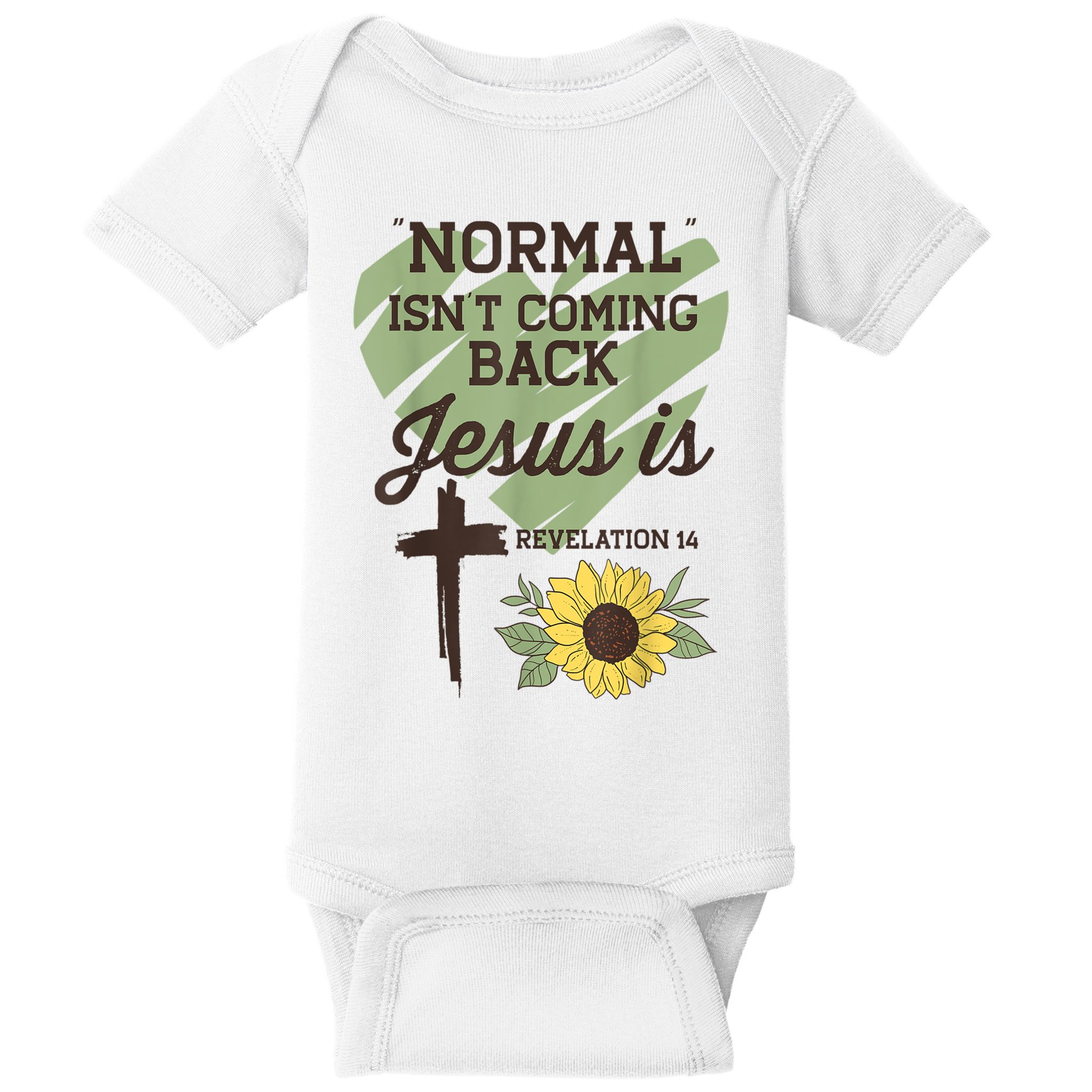 Normal Isnt Coming Back Jesus Is Christian Baby Bodysuit