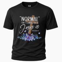 Normal Isnt Coming Back But Jesus Is Revelation 14 Flower Cooling Performance Crew T-Shirt