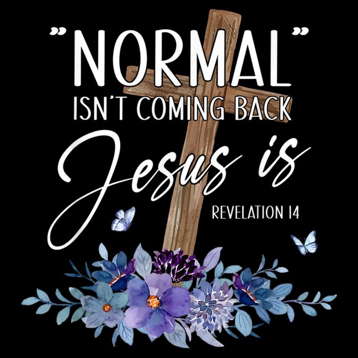 Normal Isnt Coming Back But Jesus Is Revelation 14 Flower City Backpack
