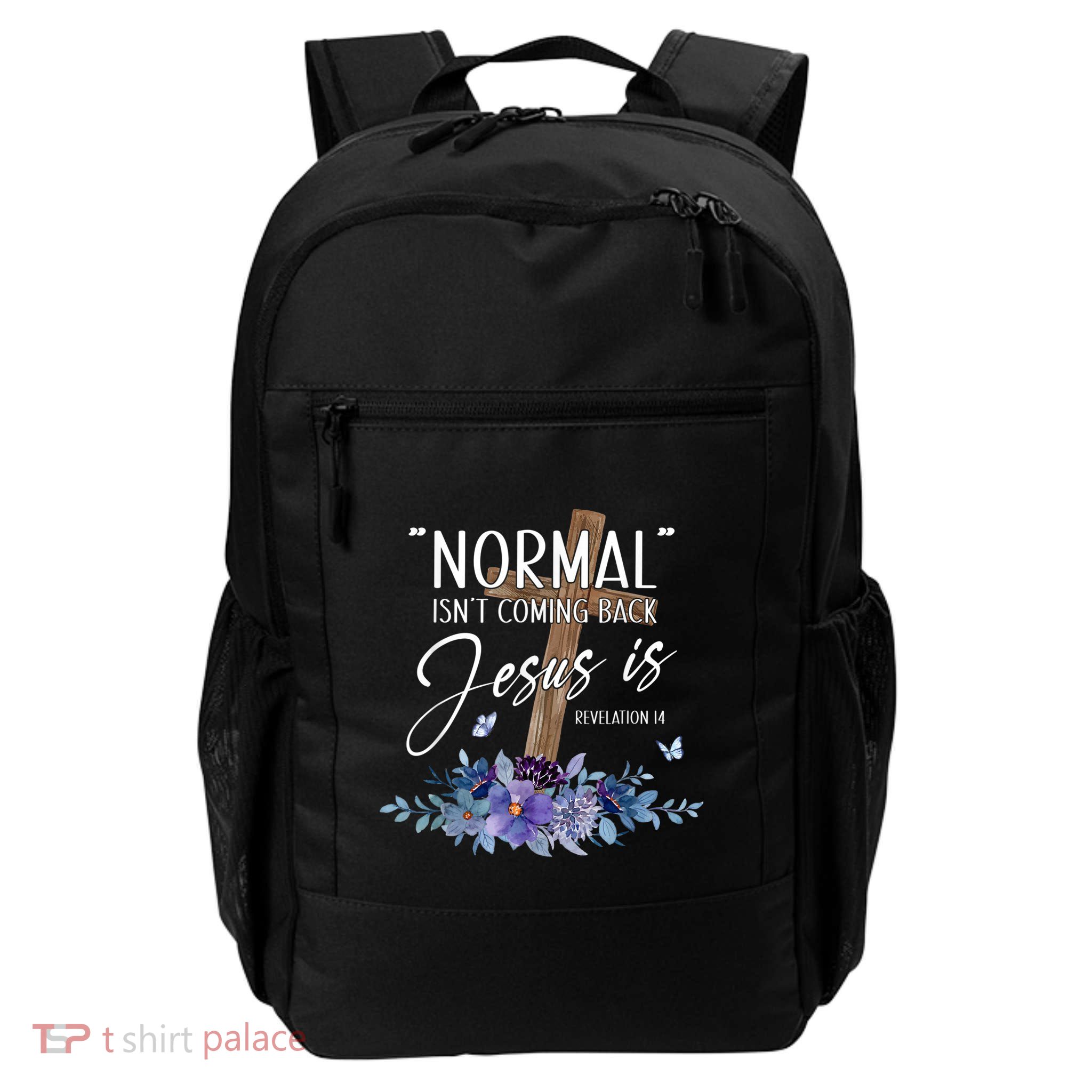 Normal Isnt Coming Back But Jesus Is Revelation 14 Flower Backpack
