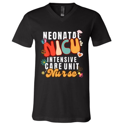 Neonatal Intensive Care Unit NICU Nurse for NICU Nurse Squad V-Neck T-Shirt