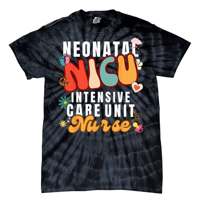 Neonatal Intensive Care Unit NICU Nurse for NICU Nurse Squad Tie-Dye T-Shirt