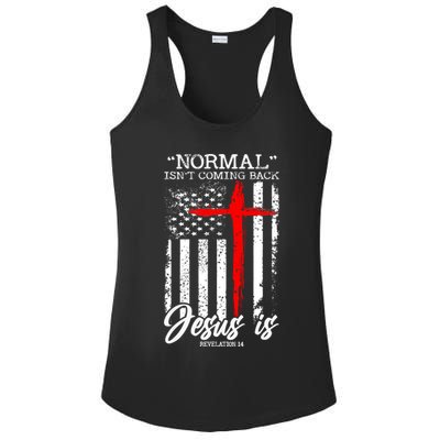 Normal Isn't Coming Back But Jesus Is Revelation 14  Ladies PosiCharge Competitor Racerback Tank
