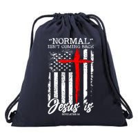 Normal Isn't Coming Back But Jesus Is Revelation 14  Drawstring Bag