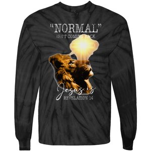 Normal Isnt Coming Back But Jesus Is Cross Christian Easter Tie-Dye Long Sleeve Shirt