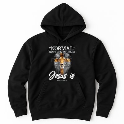 Normal Isnt Coming Back But Jesus Is Cross Christian Hoodie