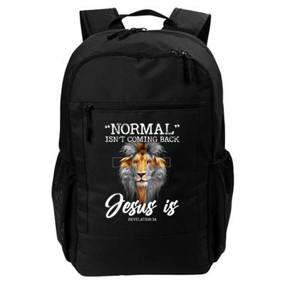 Normal Isnt Coming Back But Jesus Is Cross Christian Backpack