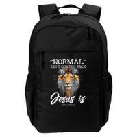 Normal Isnt Coming Back But Jesus Is Cross Christian Backpack