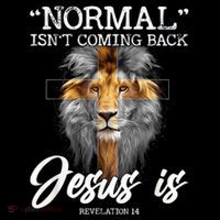 Normal Isnt Coming Back But Jesus Is Cross Christian Sustainable Beanie