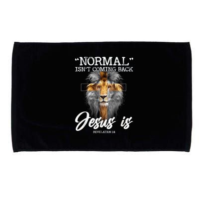 Normal Isnt Coming Back But Jesus Is Cross Christian Microfiber Hand Towel