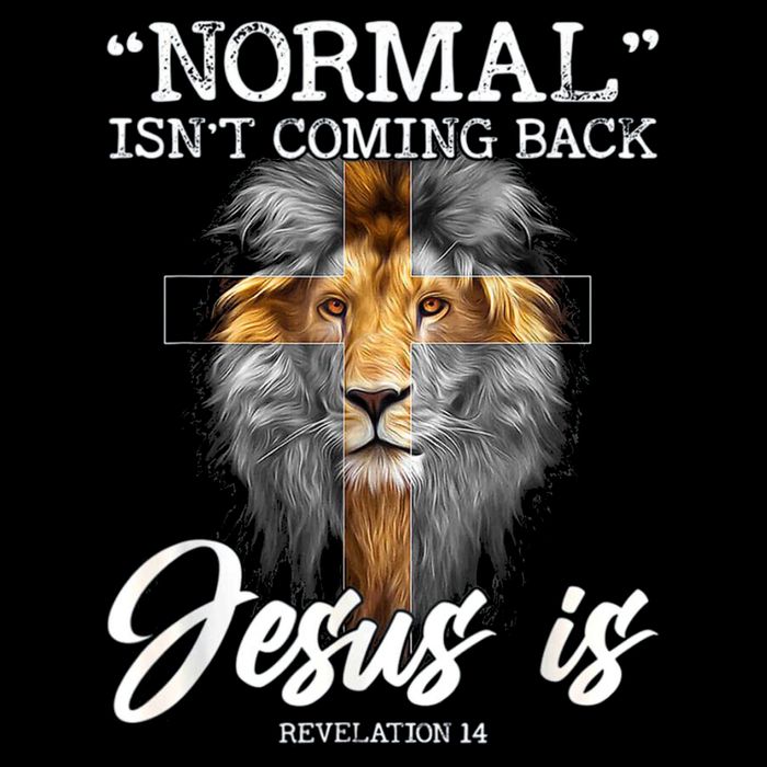Normal Isnt Coming Back But Jesus Is Cross Christian Short Acrylic Beanie