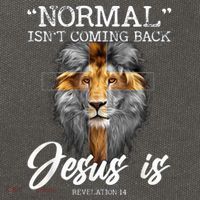 Normal Isnt Coming Back But Jesus Is Cross Christian Cotton Canvas Backpack