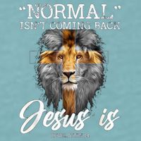 Normal Isnt Coming Back But Jesus Is Cross Christian Sueded Cloud Jersey T-Shirt