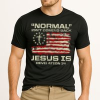 Normal IsnT Coming Back Jesus Is Christian American Flag Cooling Performance Crew T-Shirt