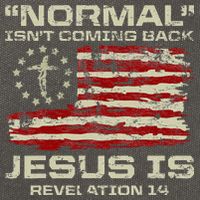 Normal IsnT Coming Back Jesus Is Christian American Flag Cotton Canvas Backpack